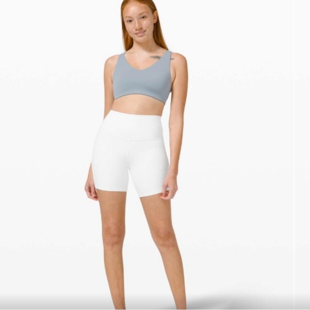 Lululemon White Align Short 6”